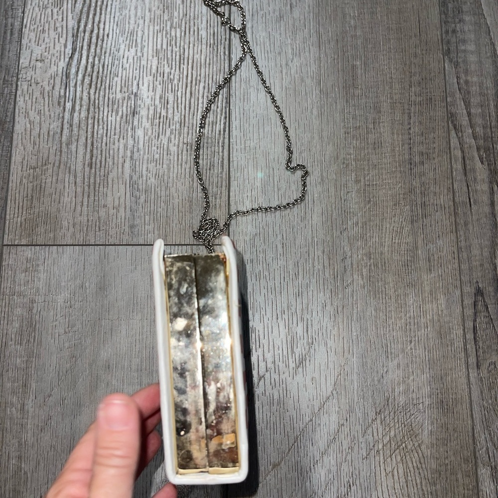 Vintage American Flag clutch chain purse bag hard shell - Picture 4 of 8